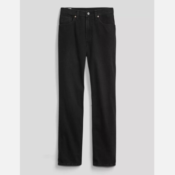 GAP Mid Rise Black Wash 90's Style Loose Straight Jeans Size 25/0 #752100 RT$80 - Picture 10 of 14